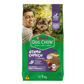 Ração Dog Chow Cães Filhotes Minis e Pequenos Carne, Frango e Arroz 1kg frente