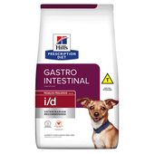 Ração Hill's I/D Cães Adultos Cuidado Gastro Intestinal Pedaços Pequenos Frango frente