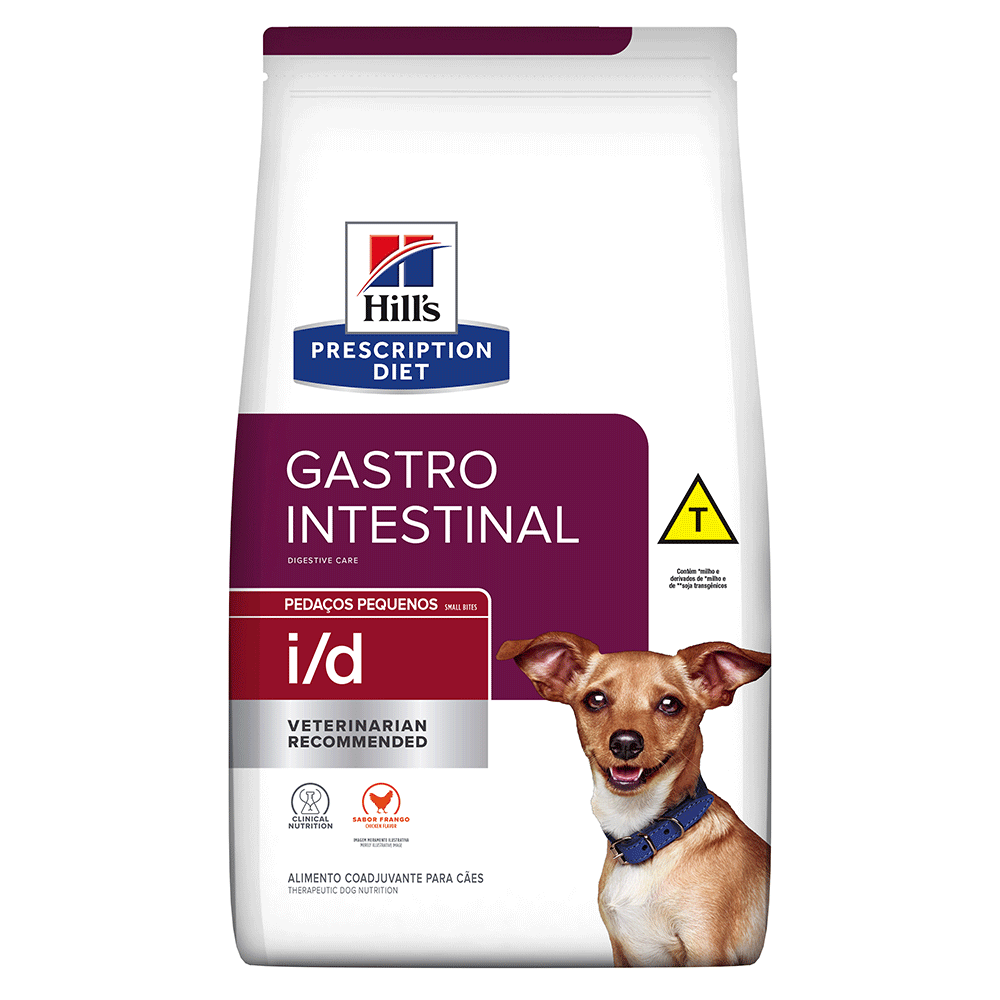 Ração Hill's I/D Cães Adultos Cuidado Gastro Intestinal Pedaços Pequenos Frango
