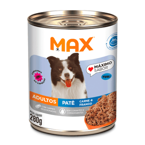 Ração Úmida Max Cães Adultos Patê Carne e Frango - 280 g