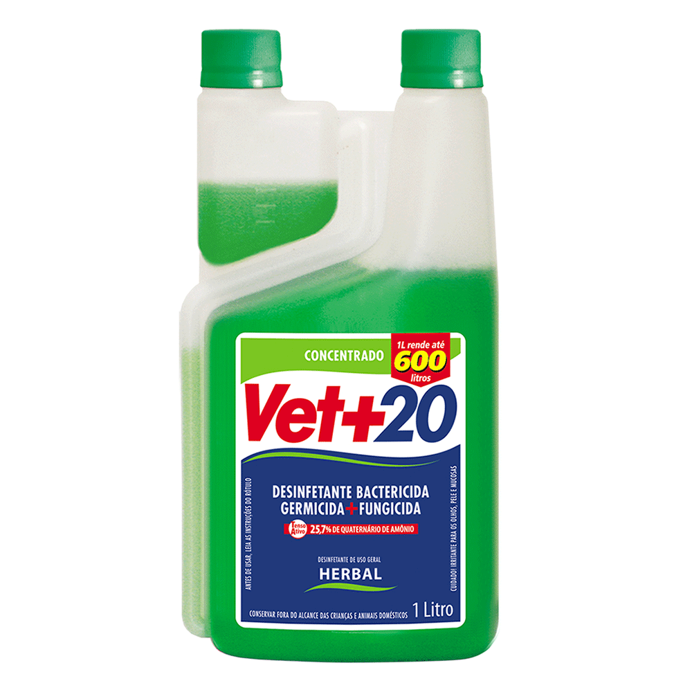 Desinfetante Bactericida Concentrado Vet+20 Herbal