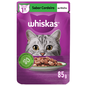 Ração Úmida Whiskas Sachê Cordeiro ao Molho Gatos Adultos - 85 g