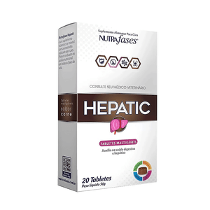 Hepatic Nutrafases Suplemento Alimentar para Cães Demarc - 20 tabletes