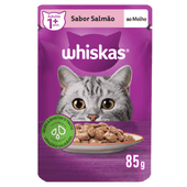 Ração Úmida Whiskas Sachê Salmão ao Molho Gatos Adultos