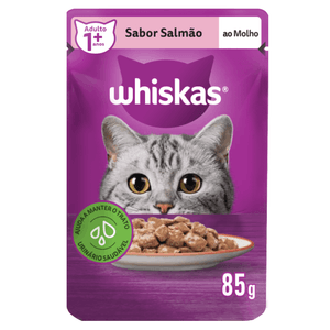 Ração Úmida Whiskas Sachê Salmão ao Molho Gatos Adultos - 85 g