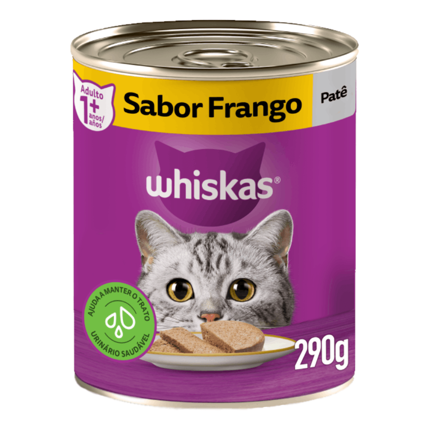Ração Úmida Whiskas Patê Frango 290 g frente