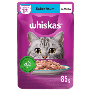 Ração Úmida Whiskas Sachê Atum ao Molho Gatos Adultos - 85 g