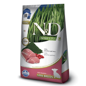 Ração N&D Spirulina Cães Puppy Mini Suíno