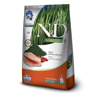 Ração N&D Spirulina Gatos Filhotes Tilápia - 1,5 kg