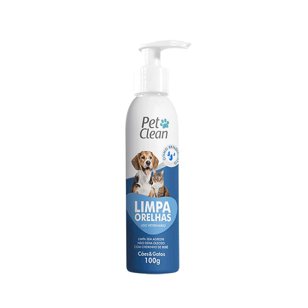 Limpa Orelhas Cães e Gatos Pet Clean