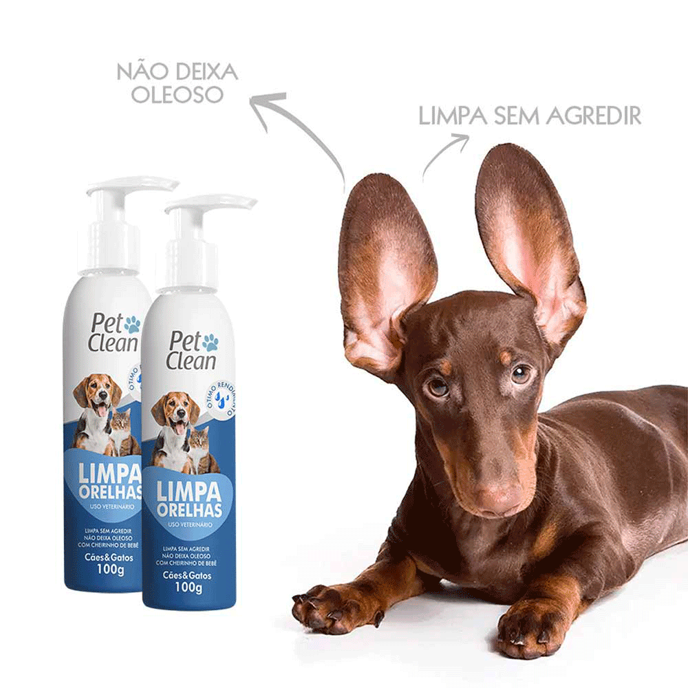 Limpa Orelhas Cães e Gatos Pet Clean
