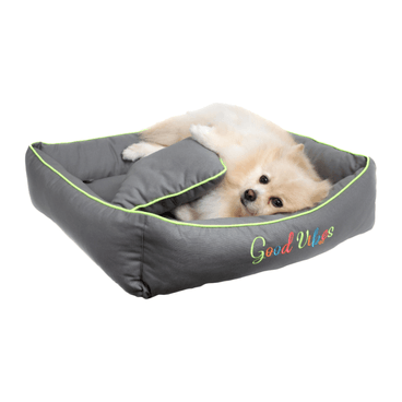 Cama-Good-Vibes-Bichinho-Chic-Verde-com-Pet-Deitado