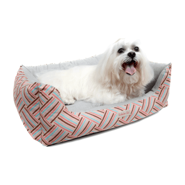 Cama-Dinamarca-Luxo-Bichinho-Chic-Rosa-com-Pet-Deitado