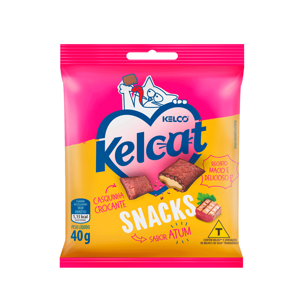 Petisco Gatos Kelcat Snacks Atum