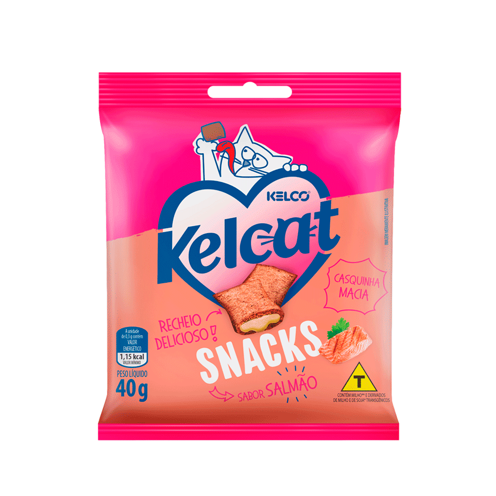 Petisco Kelcat Snack Salmão