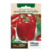 Sementes de Pimentão Quadrado Vermelho Tradicional Topseed Garden