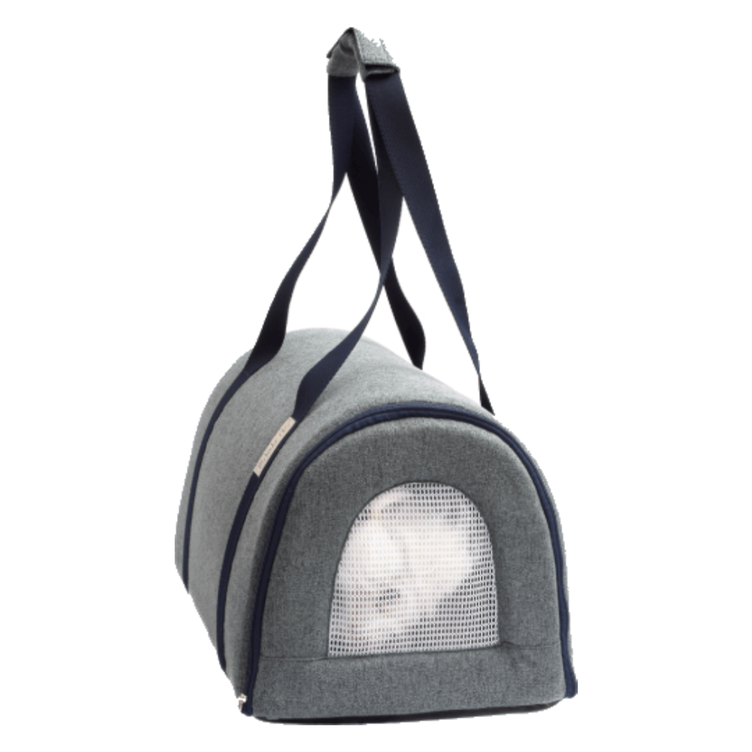 Bolsa de Transporte Veneza Bichinho Chic Azul Fechada com Pet