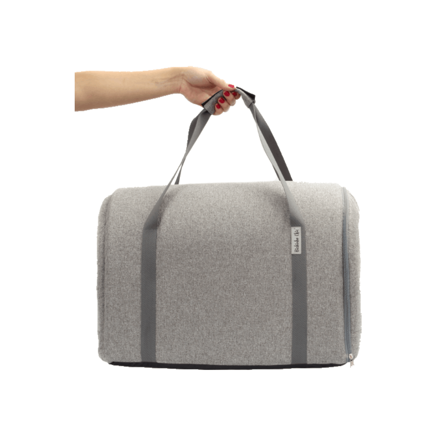 Bolsa de Transporte Veneza Bichinho Chic Cinza Lado