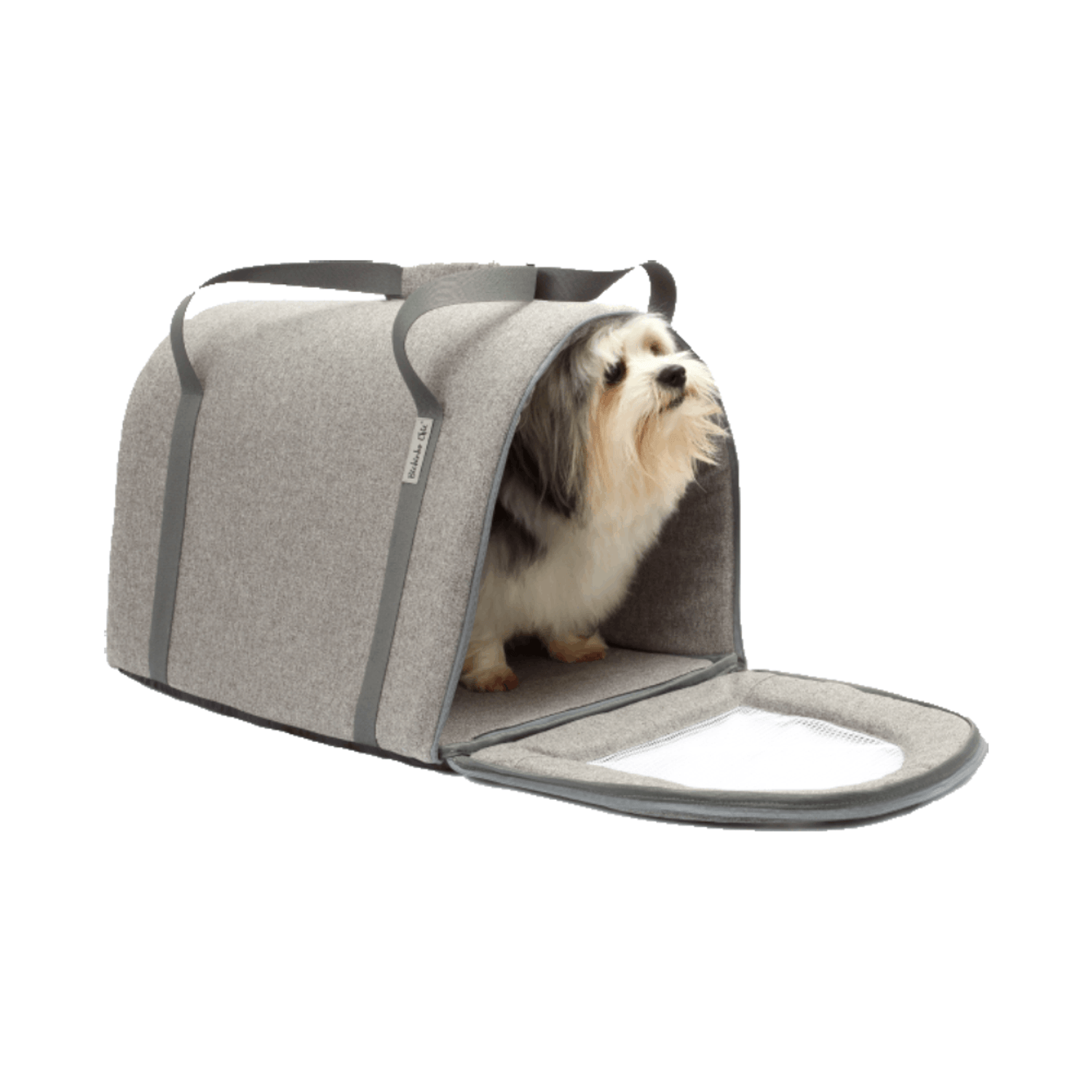 Bolsa de Transporte Veneza Bichinho Chic Cinza com Pet