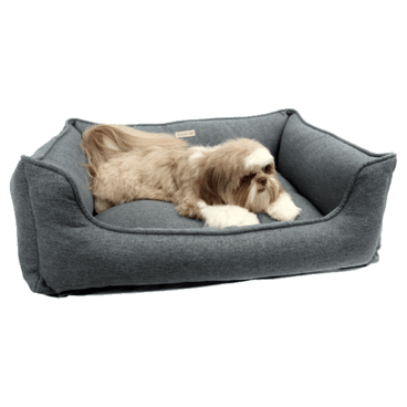 Cama-Veneza-Bichinho-Chic-Azul-com-Pet-Deitado