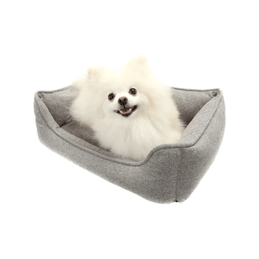 Cama-Veneza-Bichinho-Chic-Cinza-Com-Pet-Deitado