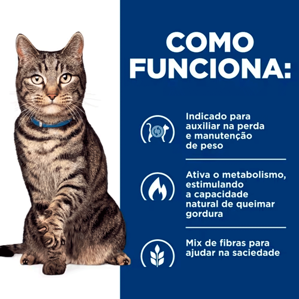 Ração Hill's Prescription Diet Metabolic Obesidade Gatos Adultos