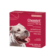 Antibiótico Chemitril 150mg para Cães Chemitec
