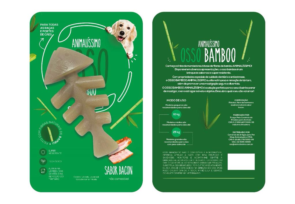 Brinquedo Osso Bamboo Animalíssimo Peixe