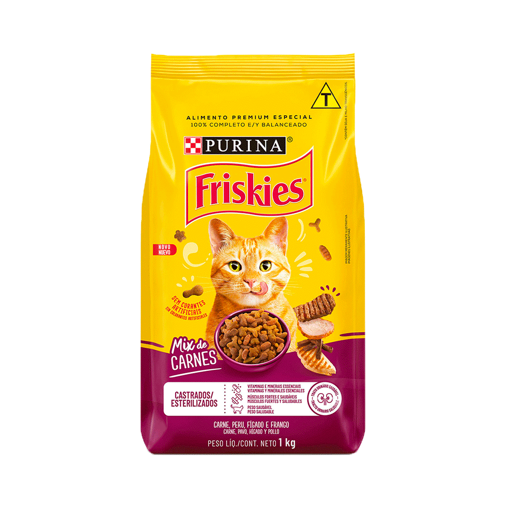 Ração Friskies Gatos Adultos Mix de Carnes