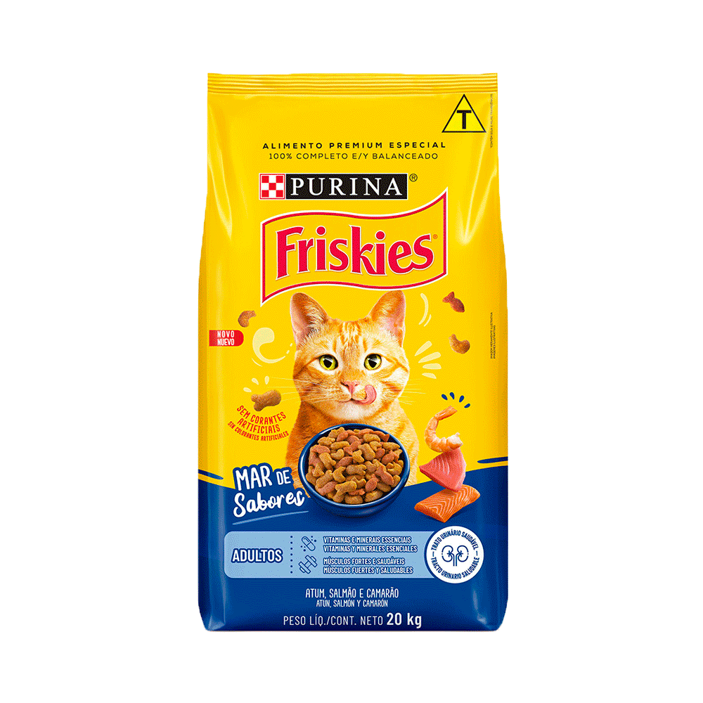 Ração Friskies Gatos Adultos Mar de Sabores