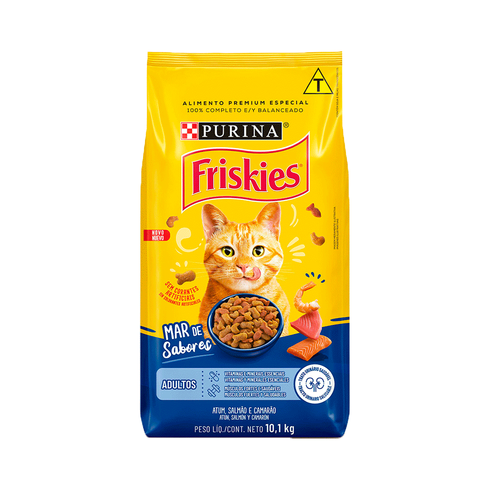 Ração Friskies Gatos Adultos Mar de Sabores