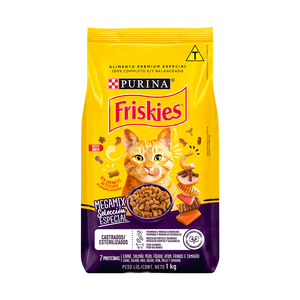Ração Friskies Gatos Adultos Castrados Megamix - 1 kg
