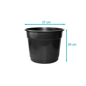 Vaso Plástico Preto Nutriplan Nº 7 com medidas
