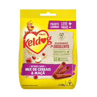 Petisco-Keldog-Bifinho-Mix-de-Cereais-e-Maca-500g-frente