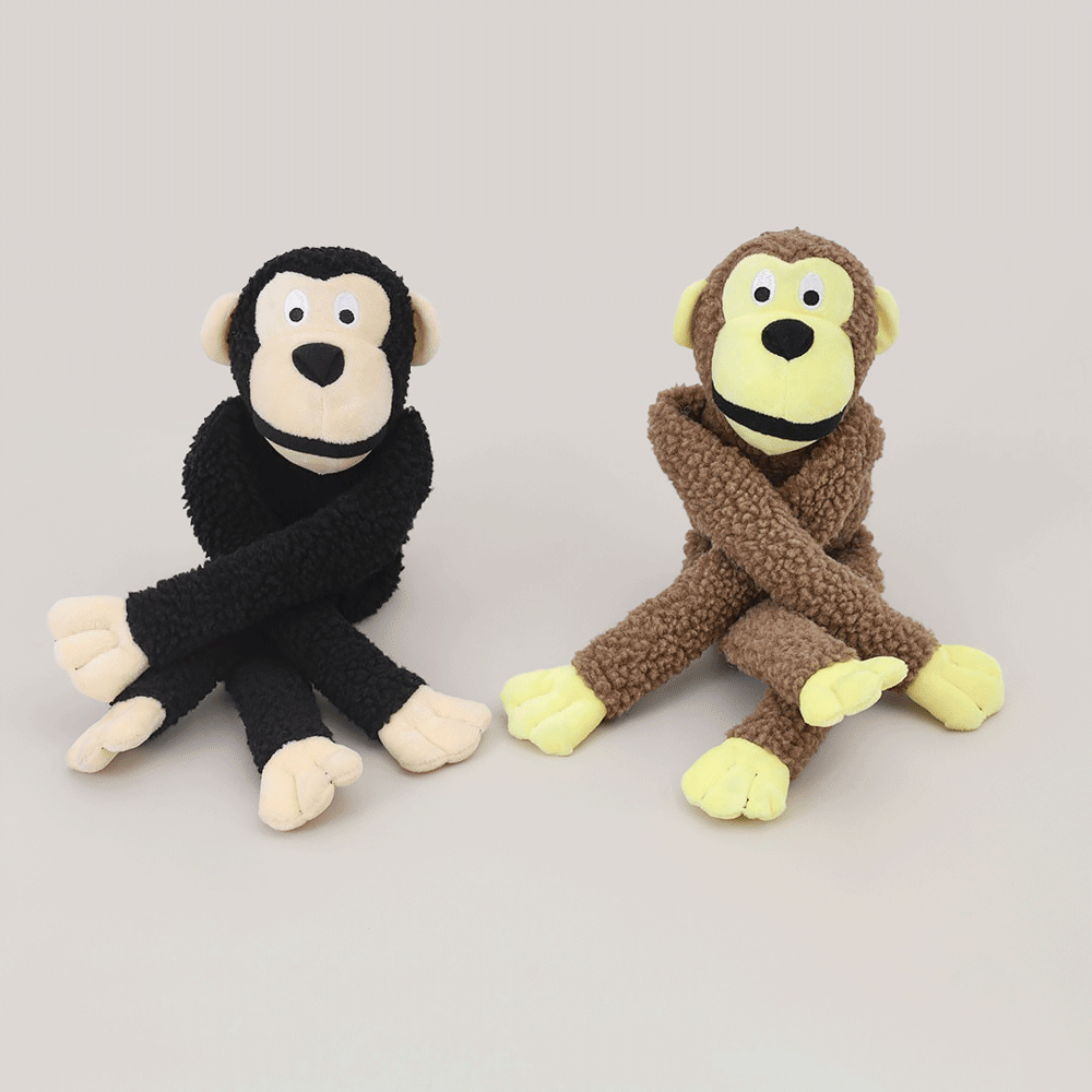 Macaco de Pelúcia Preto Buddy Flicks para Cães | Cobasi