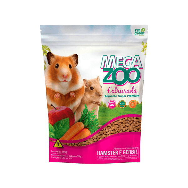 Ração Extrusada para Hamster e Gerbil Megazoo 300 g