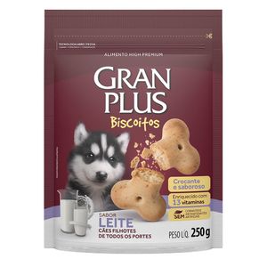 Biscoito GranPlus Cães Filhotes Leite - 250 g