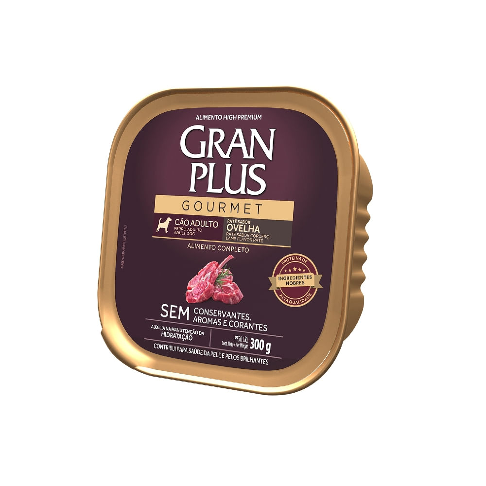 Ração Úmida GranPlus Cães Adultos Patê Gourmet Ovelha