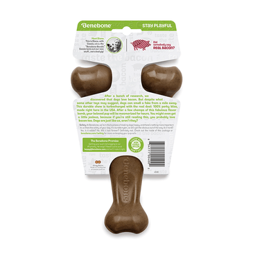 Brinquedo Benebone Wishbone Bacon verso embalagem M