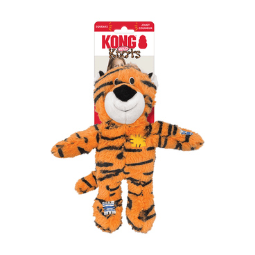 Brinquedo Pelúcia Kong Wild Knots Tigre embalagem