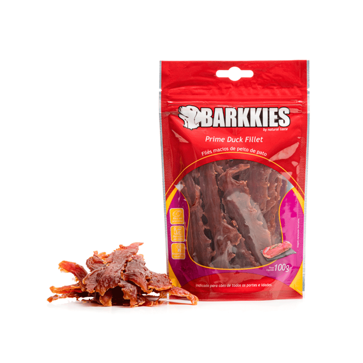 Petisco Natural Cães Barkkies Prime Fillet Pato 100g