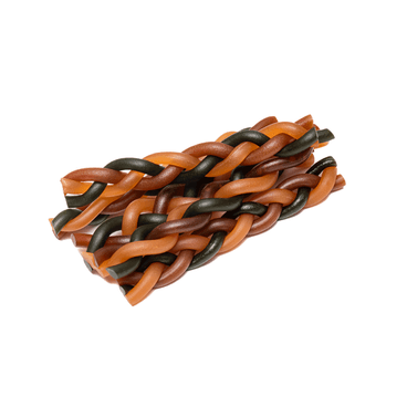 Petisco Natural Cães Barkkies Stick Trançado Vegetais e Frango 100g sem embalagem