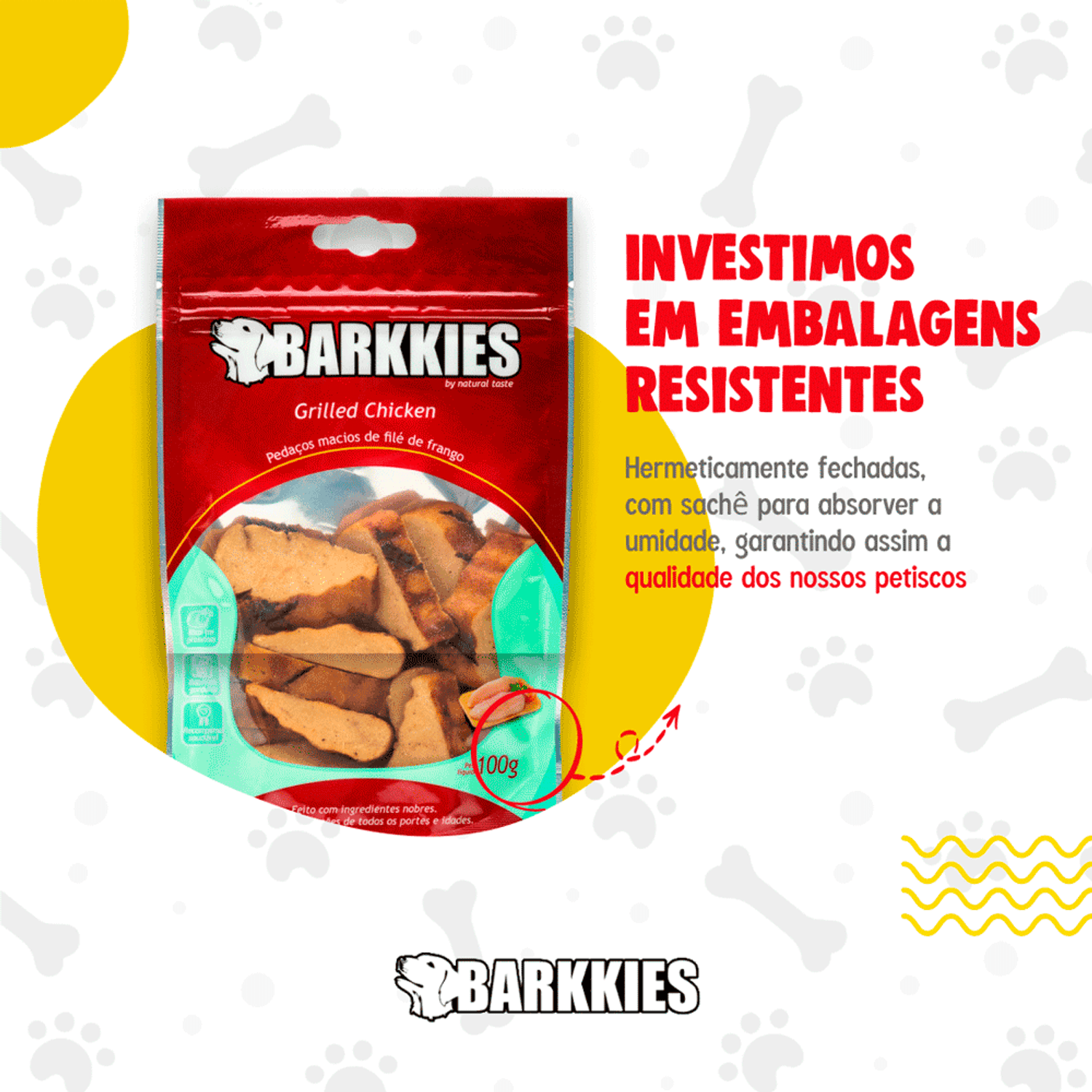 Petisco Natural Cães Barkkies embagens