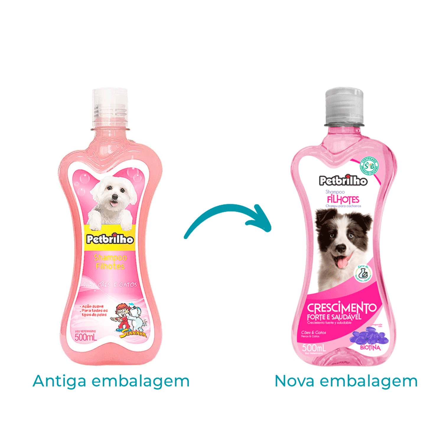 Troca de Embalagem do Shampoo Filhotes Petbrilho