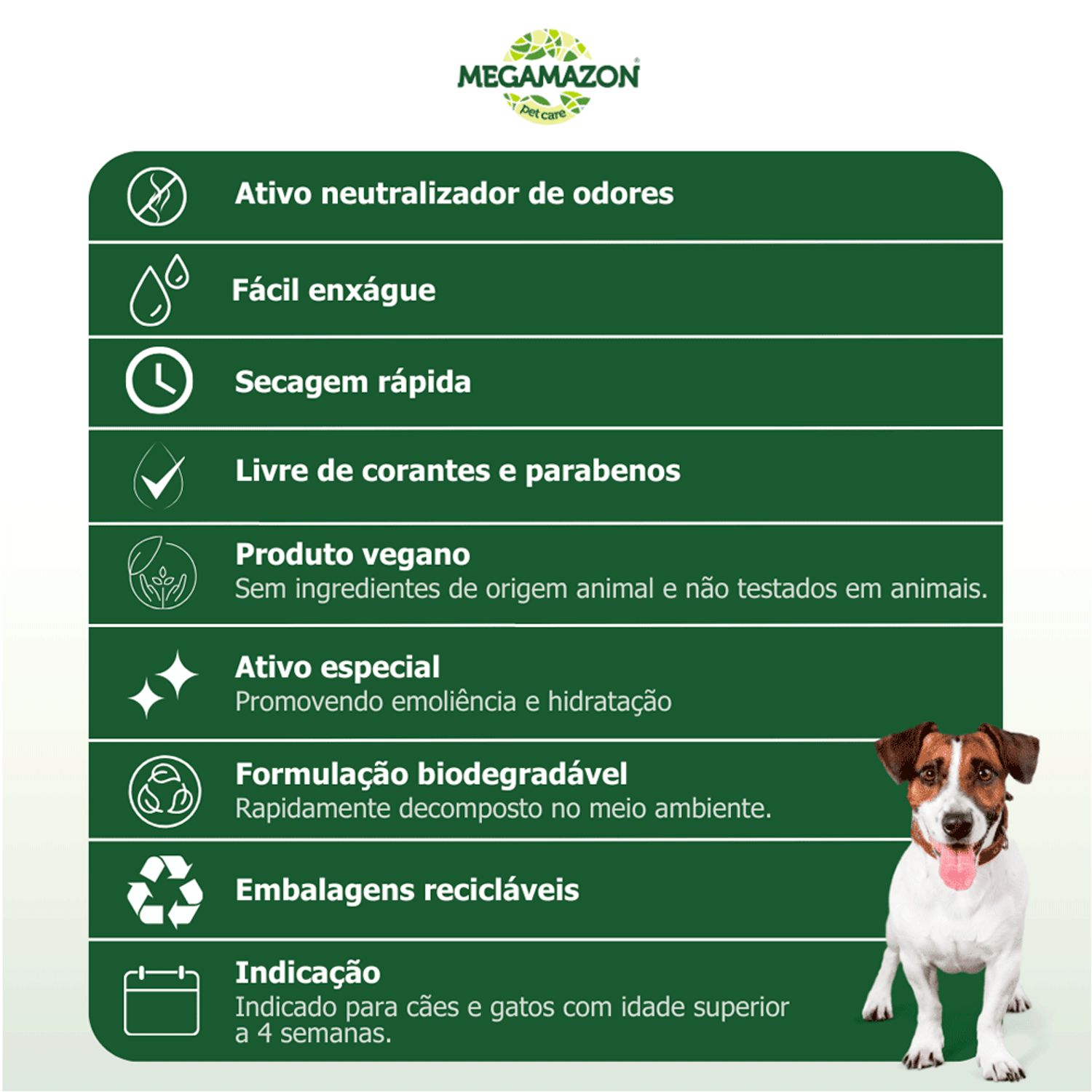 Shampoo Forest Soul Cupuaçu Megamazon Pet Society 300ml características