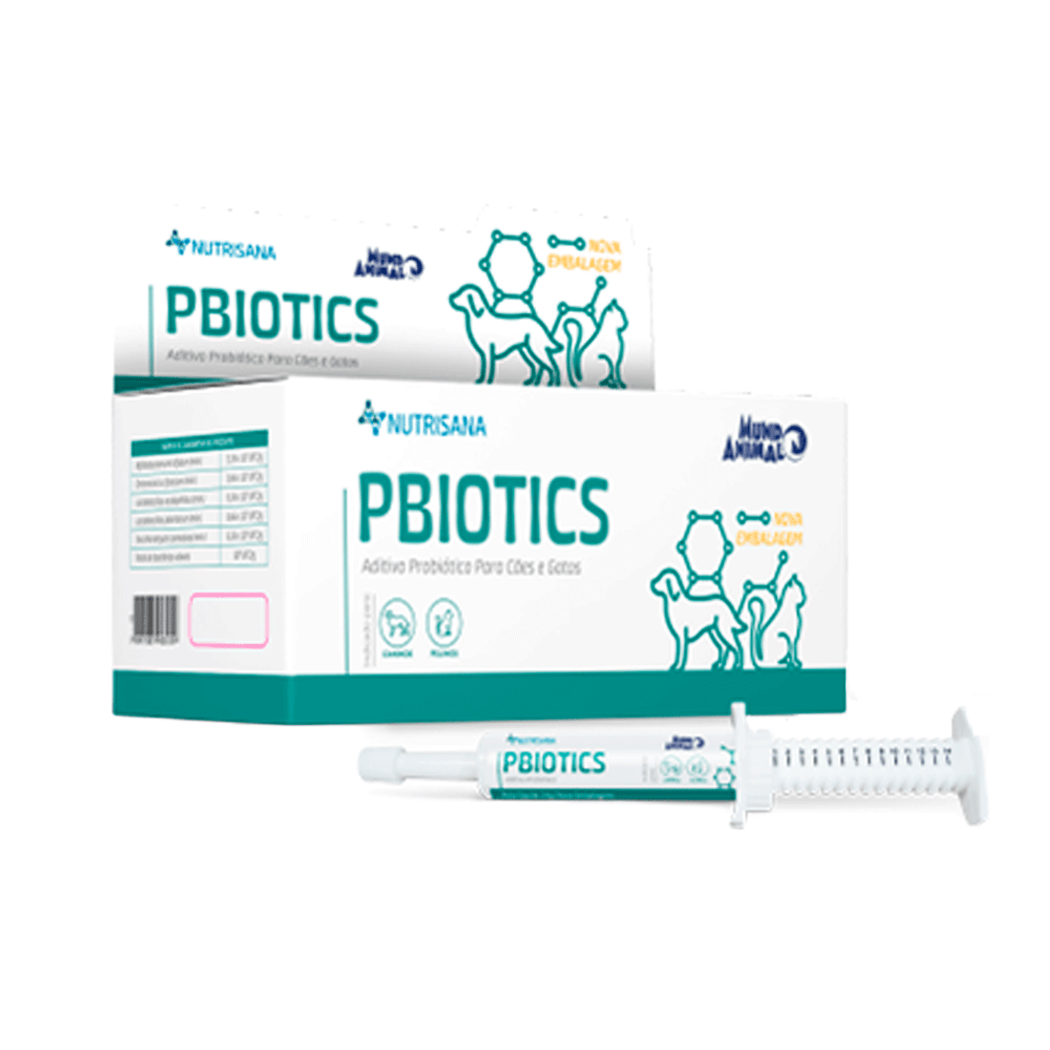 Caixa do Nutrisana Pbiotics Mundo Animal