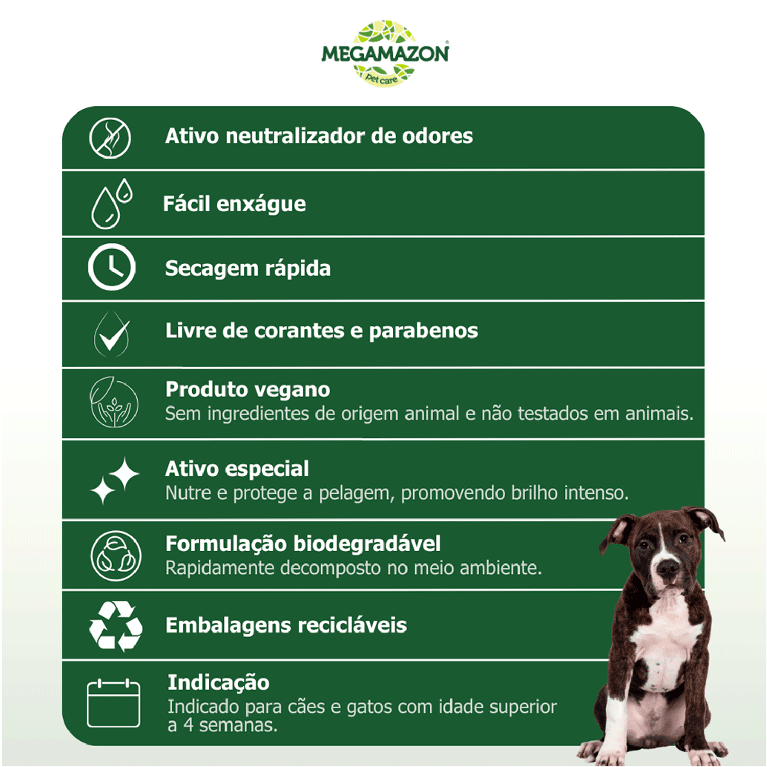 Shampoo Forest Purity Pitanga Megamazon Pet Society 300ml características
