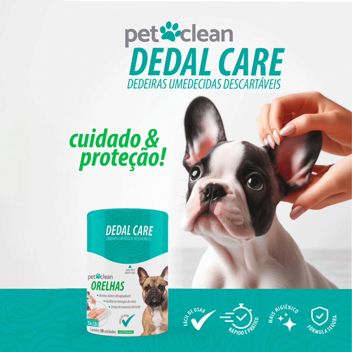 Dedal Care Orelhas Pet Clean Benefícios