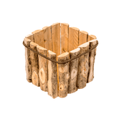 Cachepô Madeira de Café Crisântemo Art Cestas