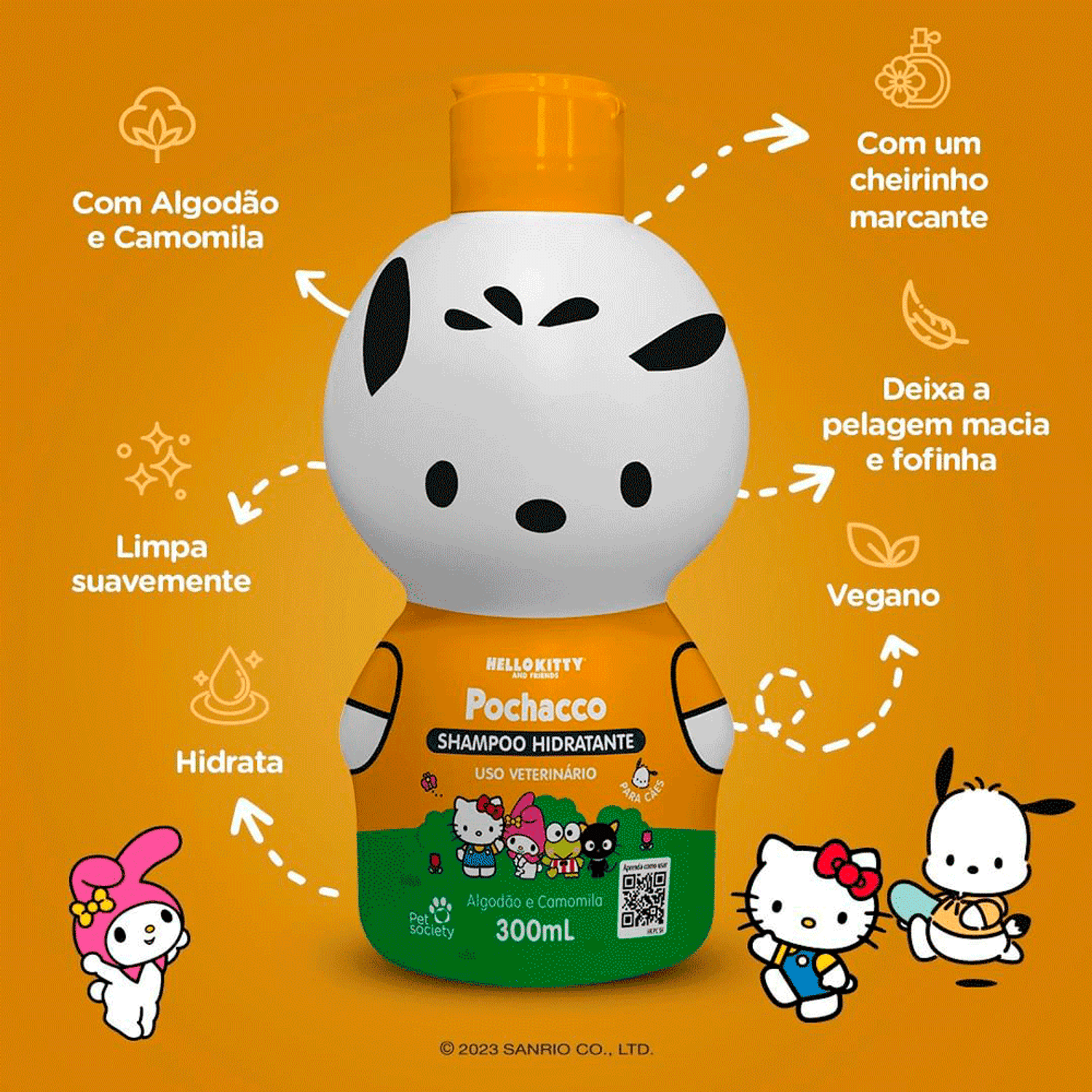 Shampoo-Hidratante-Hello-Kitty-Pochacco-Beneficios